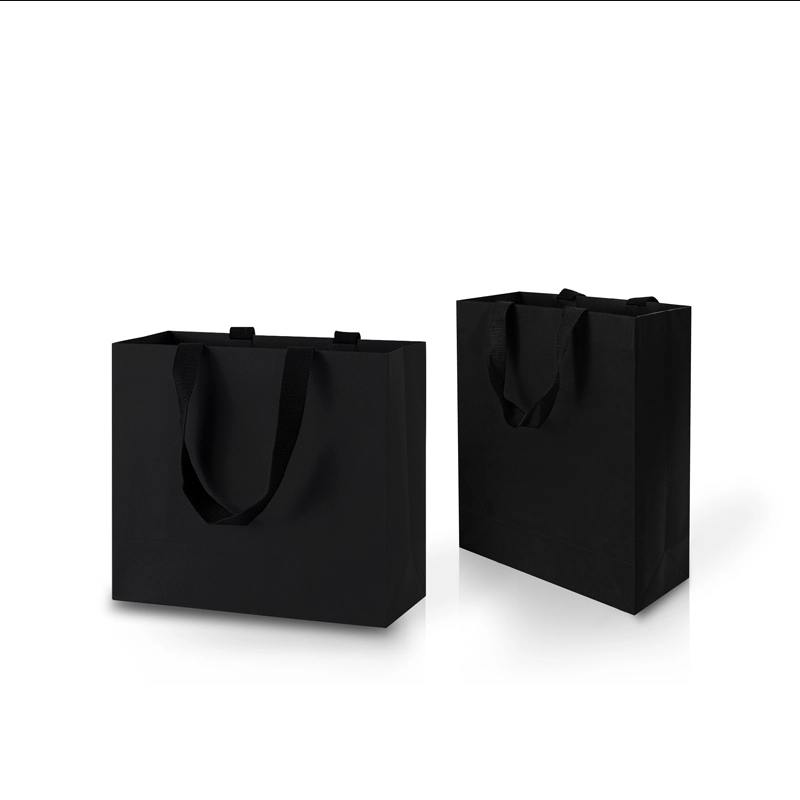 White Paper Bags of Kraft Paper with Handles for Gift Bags Bulk Customization