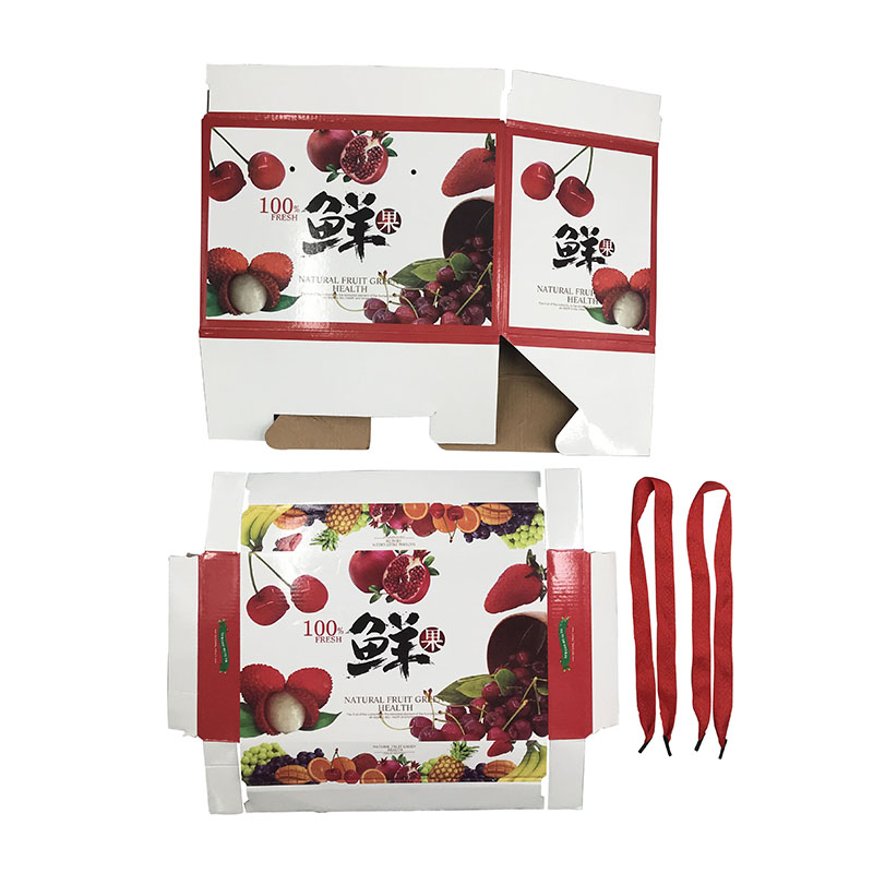 Lipack Recyclable Easy To Take Out Corrugated Paper Box for Fruit with Folding 