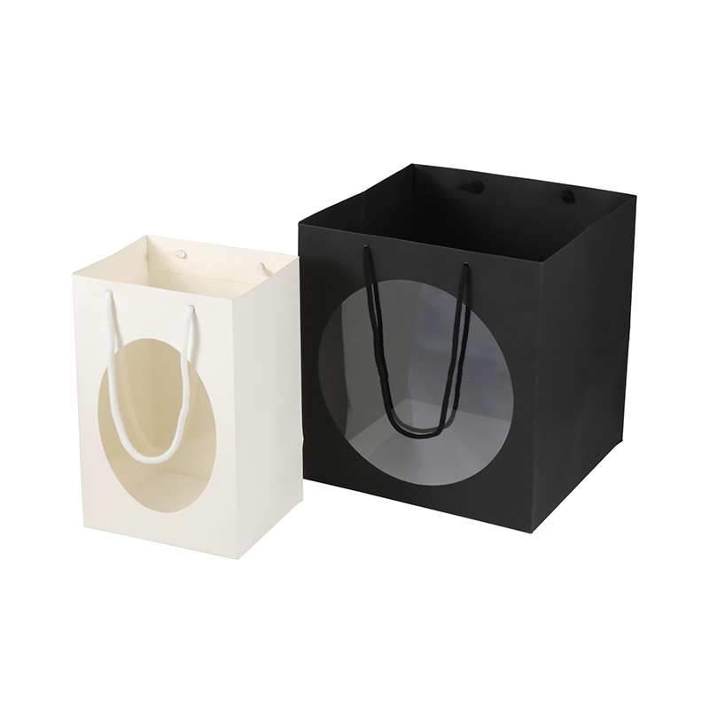 Lipack Custom Design Premium Paper Bag for Gift with Clear Window