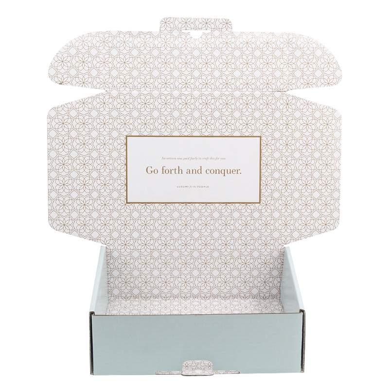 Lipack Boutique Foldable Corrugated Paper Box with Logo Printed for Packing