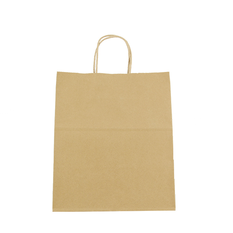 Lipack Eco-Friendly Kraft Brown Takeaway Away Paper Bag with Twist Handle