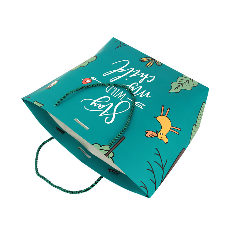 Lipack Handmade Boat Shape Paper Bag for Gift with Ribbon Handle for Packaging