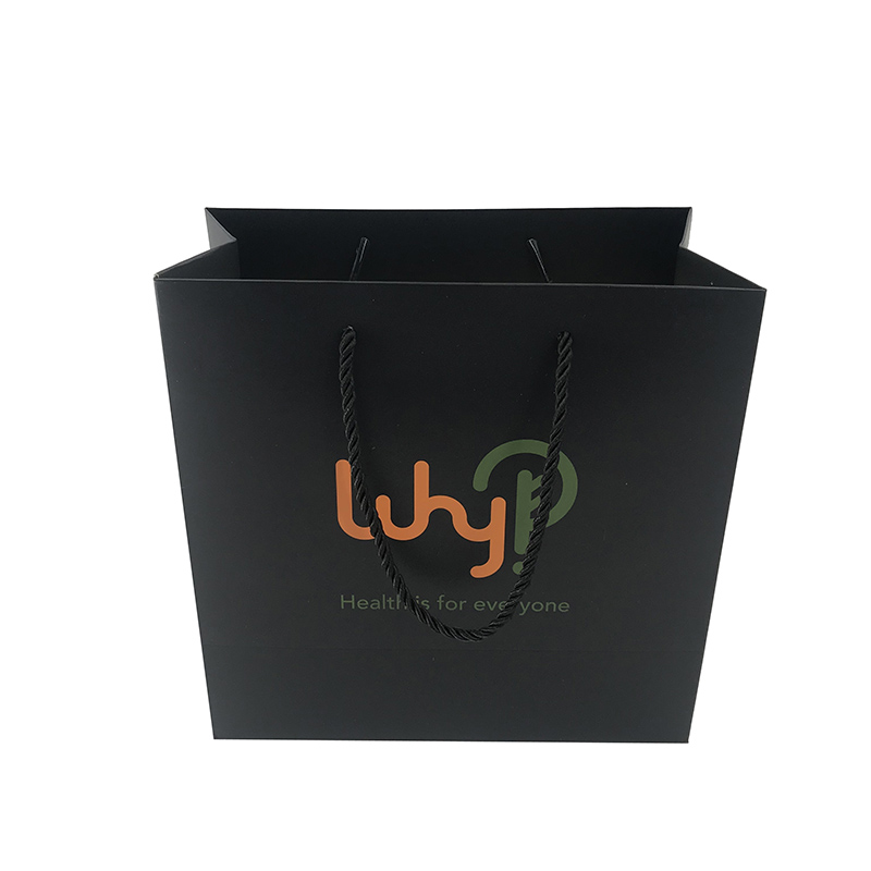 Lipack Handmade Black Color Shoes Paper Bag with Twisted Handles