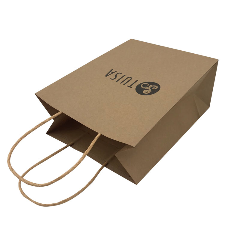 Lipack Custom Kraft Paper Bag with Twisted Handles for Grocery