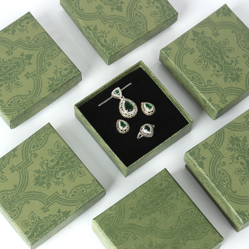 Lipack Custom Private Green Jewellery Paper Bag for Necklace