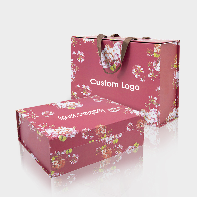 Lipack Art Luxury Cardboard Paper Box for Cosmetic with Handle