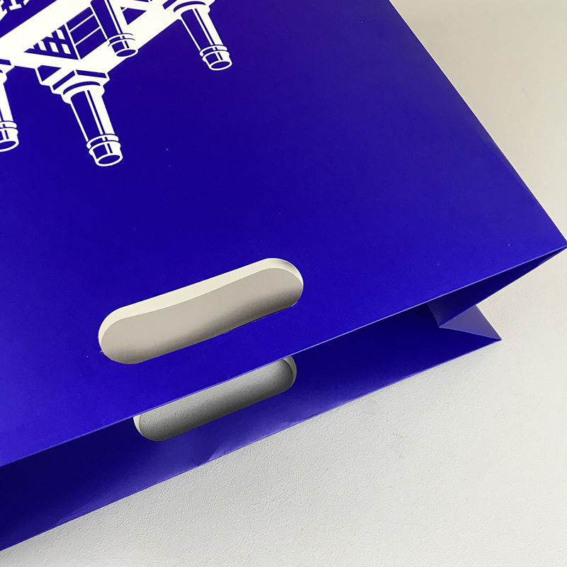 Lipack Custom Print Die Cut Handle Klein Blue Paper Carrier Bag