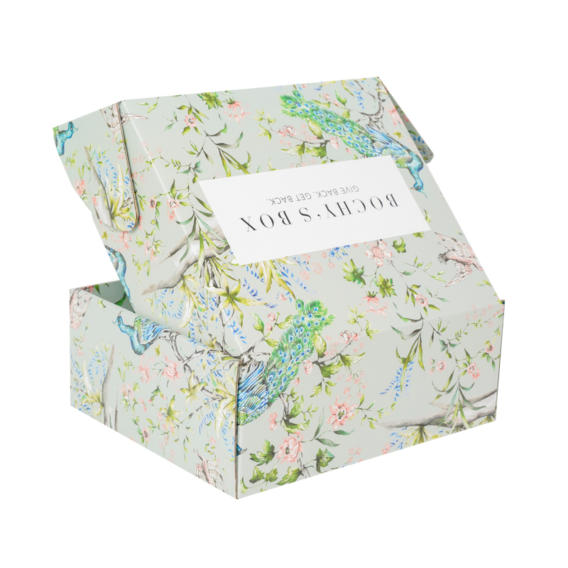 Lipack Custom Logo Green Luxury Corrugated Paper Box for Gift
