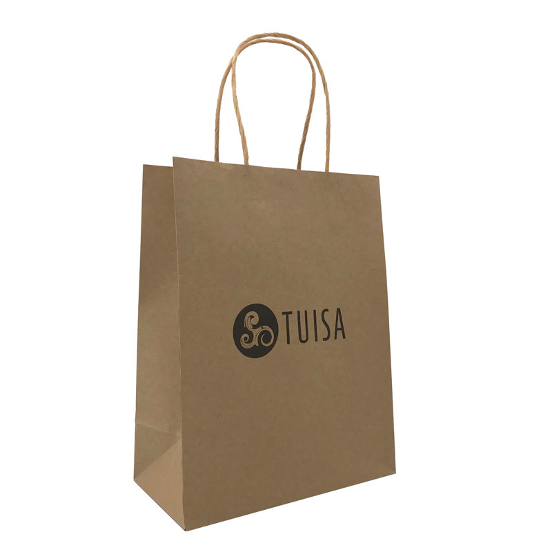 Lipack Custom Kraft Paper Bag with Twisted Handles for Grocery